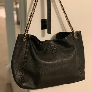 Tory Burch black slouchy chain purse